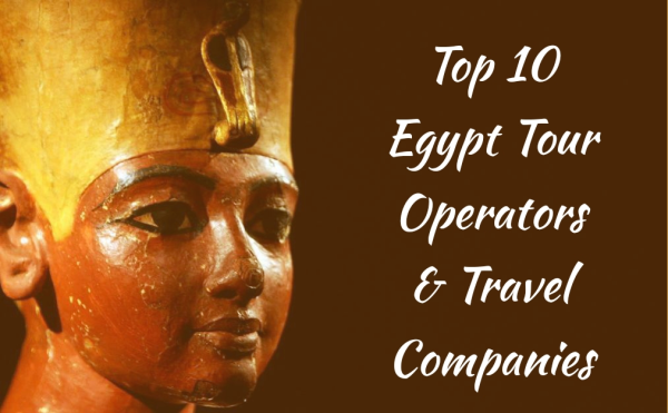 Pharaonic statue with Top 10 Egypt Tour Operators & Travel Companies text